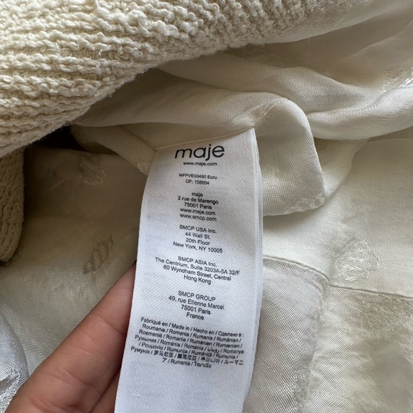 Maje Textured Cream Jacket - Picture 7 of 16